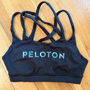 Peloton Black Strappy Sports Bra
